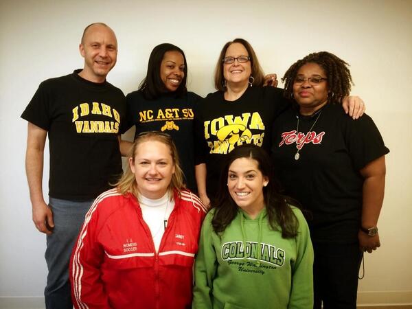 The @FAFSA team is sporting our school colors today! We're here to help you #ReachHigher & pursue your college dreams http://t.co/7zjkTcNuxZ