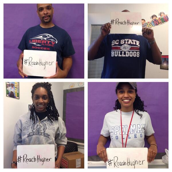 Our middle schol team wants our students to #ReachHigher! @FLOTUS http://t.co/ms7Q3BnJRR
