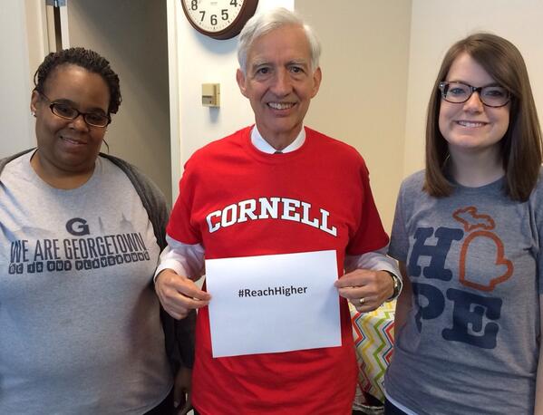 Excited to share our college pride and encourage young minds to #ReachHigher! Thanks @FLOTUS for your leadership! http://t.co/8YXJbVKfGD