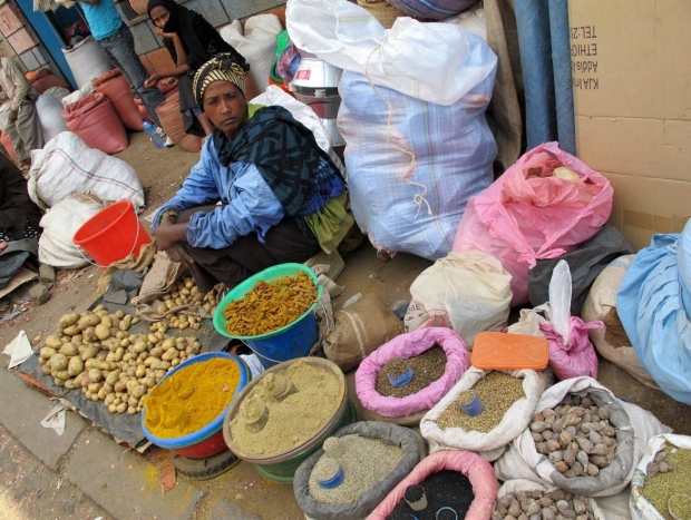 A market in Addis Ababa, Ethiopia, photographed by Jean-Claude Latombe is a French-American roboticist and the Kumagai Professor Emeritus in the School of Engineering at Stanford University.