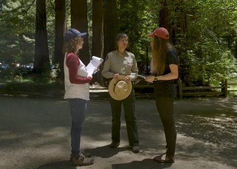 Students and park ranger - Cardinal Course