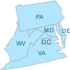 Map of EPA Region 3