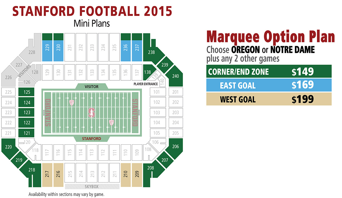 2015-16 Stanford Football Mini Plans