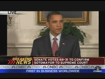 Obama Remarks on Sotomayor Confirmation