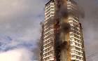 Residential tower in Russia engulfed in flames