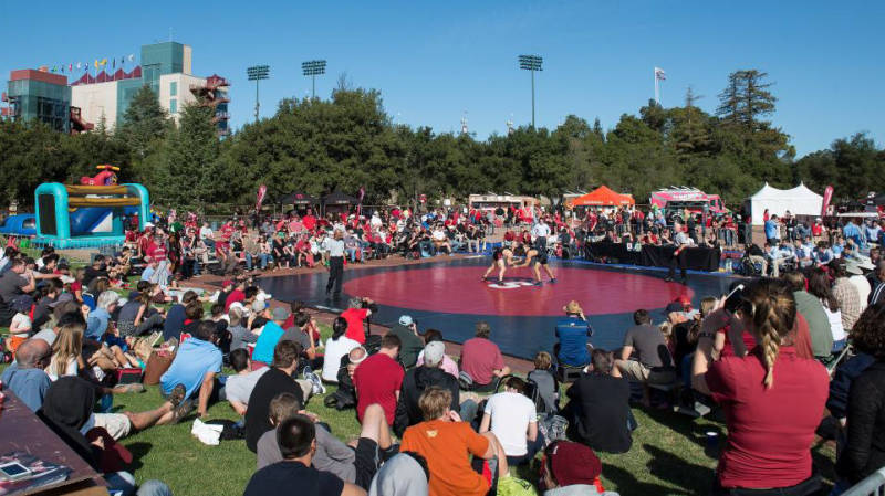 Saturday marks the first outdoor dual held on Stanford's campus.