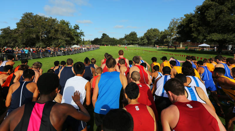 Start of the 2014 men's college race. Photo by Spencer Allen/SportsImageWire.com.