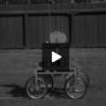 "Lunar Vehicle Remote Control" (n.d.): still from the earliest film in Stanford Collections showing a prototype lunar rover