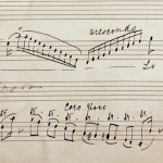 Detail from Lind's vocal exercise book used at the Royal Conservatory.