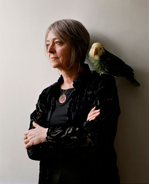 Joan La Barbara with bird