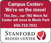 ad for the Stanford Blood Center