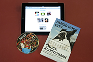 Photo of the book, cd and apps that are part of the 2012 Three Books program 