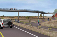 Photo of proposed new bridge over 101
