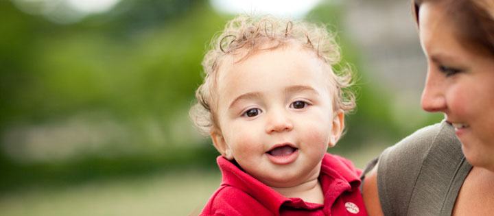 Young patient with parent