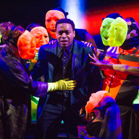 Chiwetel Ejiofor stars in the National Theatre's ongoing production of 'Everyman.' (Courtesy of the National Theatre)