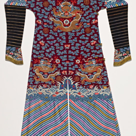 Qing dynasty men's dragon robe. Courtesy of Cantor Arts Center