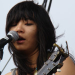 Thao Nguyen performing with her band, The Get Down Stay Down, in 2009. (Courtesy of musicisentropy, Wikimedia Commons.)