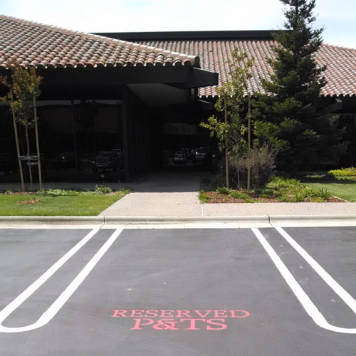 Stanford employee parking space