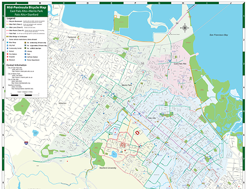 Mid-Peninsula Bicycle Map