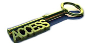 Image of a yellow-color key, with text 'ACCESS' text next to it