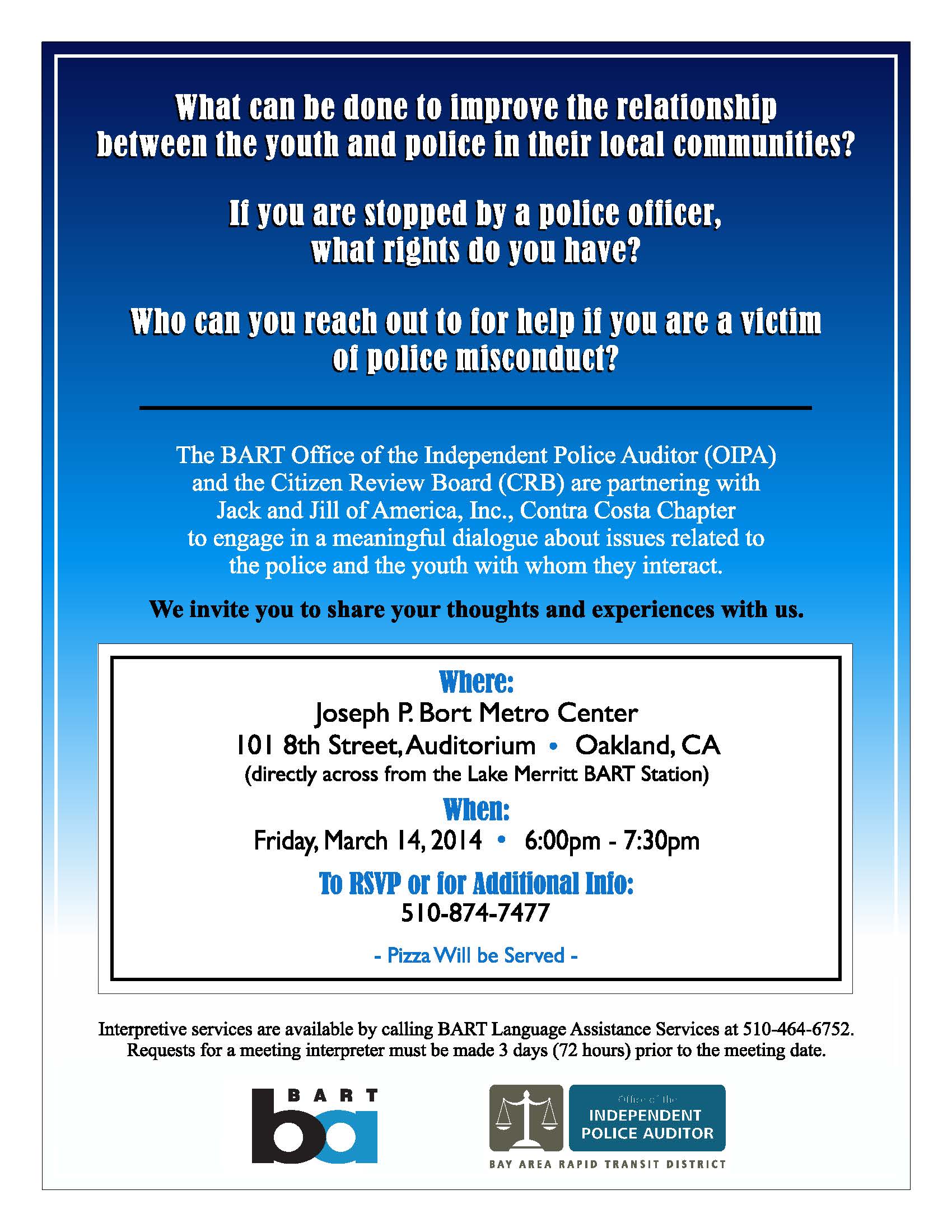 Flyer from OIPA/CRB Forum with Jack and Jill of America
