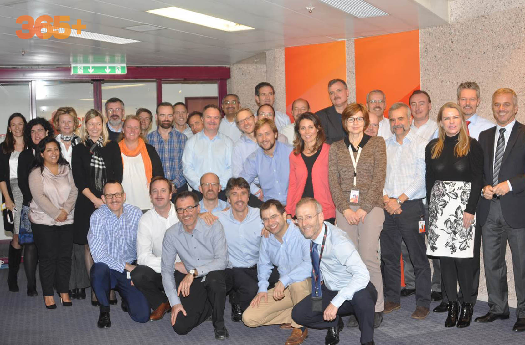 Chemours employees involved in the Movember event gather for a group photo.