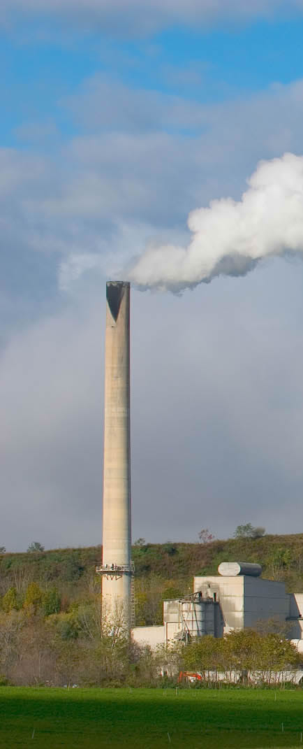 industrial plant with stacks