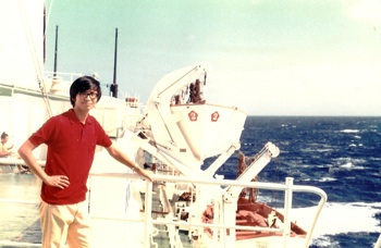 Hau Lee on boat photo