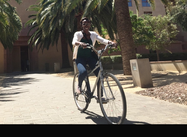 biking at GSB