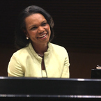 Condoleezza Rice and Professor George Barth her teacher