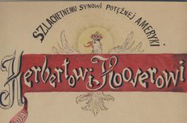 Hand-Painted Letter of Gratitude to Herbert Hoover from Polish Children