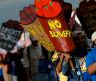 Date: 08/25/2010 Description: Farm workers in California march during a campaign to end human rights violations in the U.S. agricultural industry.  The prevalence of forced labor in agriculture has led to increased pressure on major brands to trace their products to ''the farm gate'' and ensure proper treatment of workers through their supply chains. © Jacque-Jean Tiziou/www.jjtiziou.net