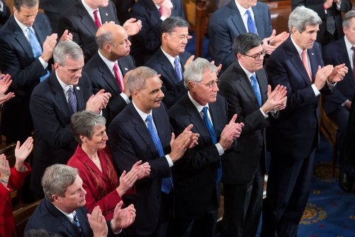 SOTU12 Cabinet Members Applaud