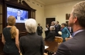 Cabinet Members Watch President Obama&#039;s Televised Statement