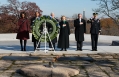 President Obama, First Lady Michelle Obama, former President Clinton and former Secretary of State Clinton at JFK Gravesite