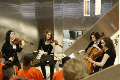 Thumbnail for 'Emerging String Quartet Program musicians find an audience behind bars and beyond'