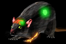 Graphic image of mouse with fluorescent dye.