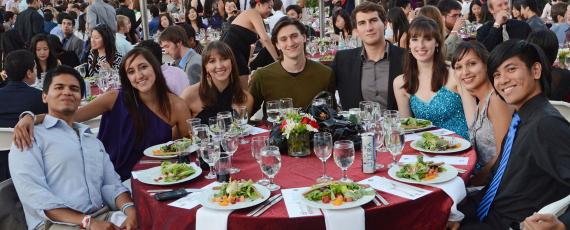 Students at Dinner on the Quad