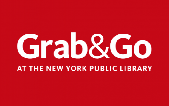 Red image that reads Grab & Go at The New York Public Library.