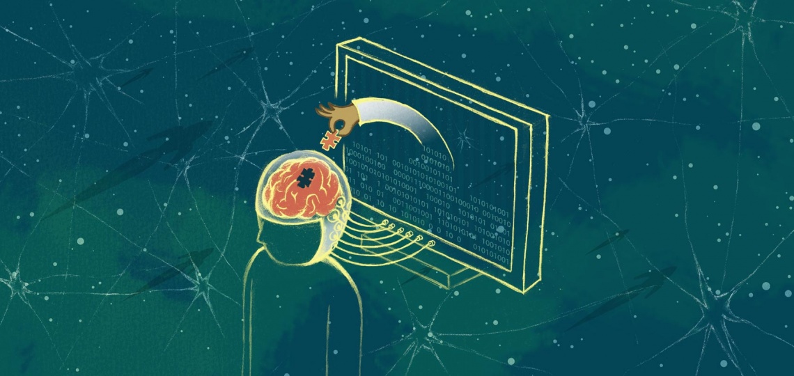 illustration of brain computer interface