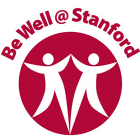 BeWell@Stanford logo: white cutouts of two people dancing on red circle