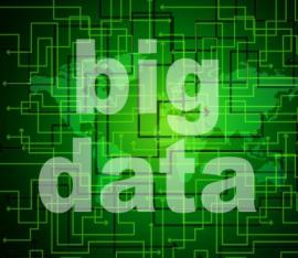 text reading "big data" in front of a green background