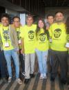 group of student from Mexico stand for a group photo after volunteering