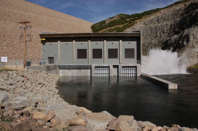 Jordanelle hydroelectric power plant.