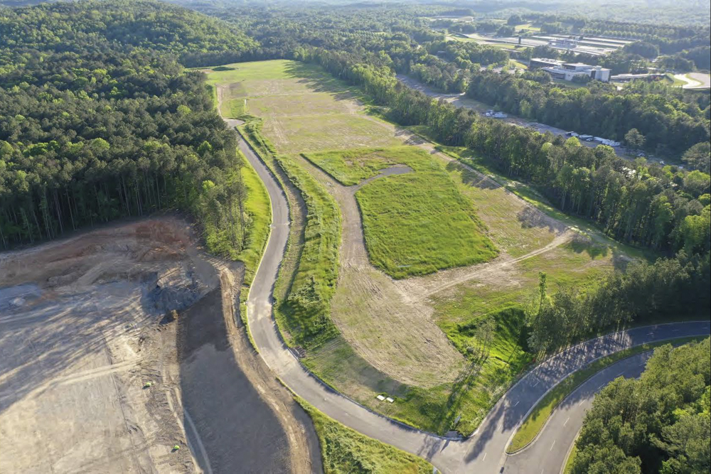 Aerial image of Abandoned Mine Land Economic Revitalization Program site. 