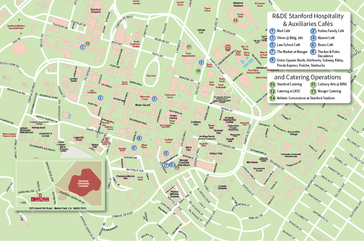 R&DE Stanford Hospitality & Auxiliaries map