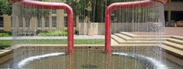Image of red fountain