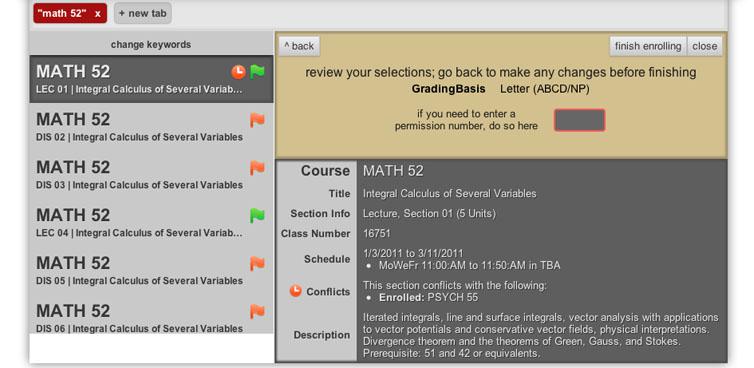 screenshot of SImpleEnroll enrollment interface