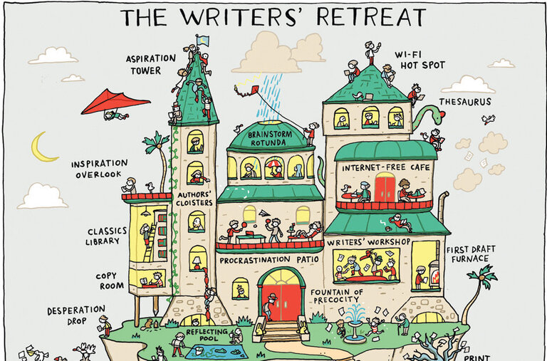 ”<a href="https://www.nytimes.com/interactive/2014/07/17/books/review/17snider.html">The Writer’s Retreat</a>,” originally published in The New York Times Book Review in 2014.