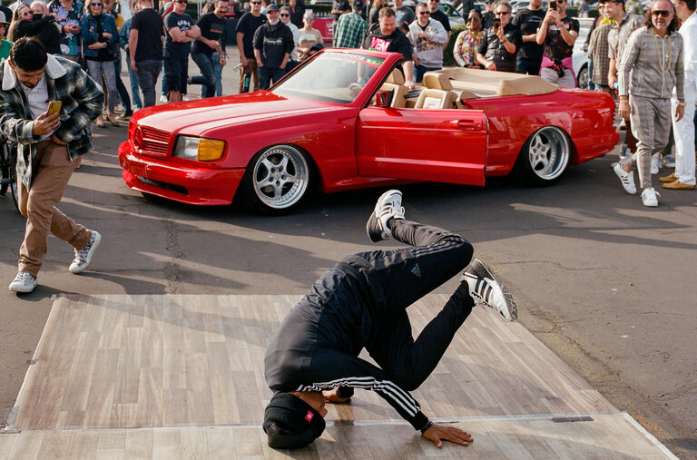 RADwood’s shows go beyond just the cars of the era. Period-correct attire is encouraged. At a RADwood show in November in Southern California, breakdancers performed.
